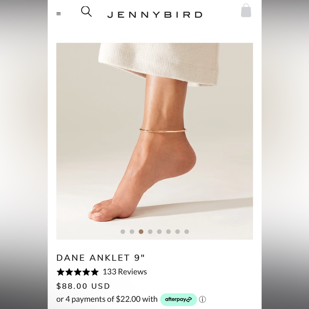 Jenny Bird Dane Anklet 9” Ankle Bangle